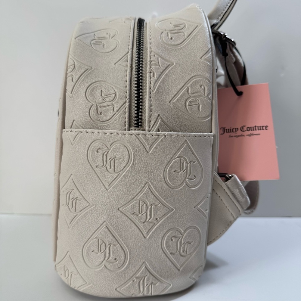 JUICY COUTURE Y2K CRYSTAL GOOD TIMES BACKPACK CREAM - Picture 5 of 12